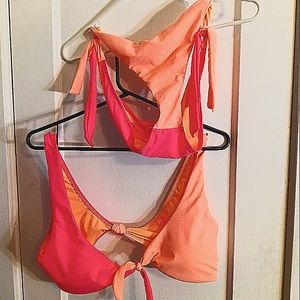 Hot Pink and Orange Bikini